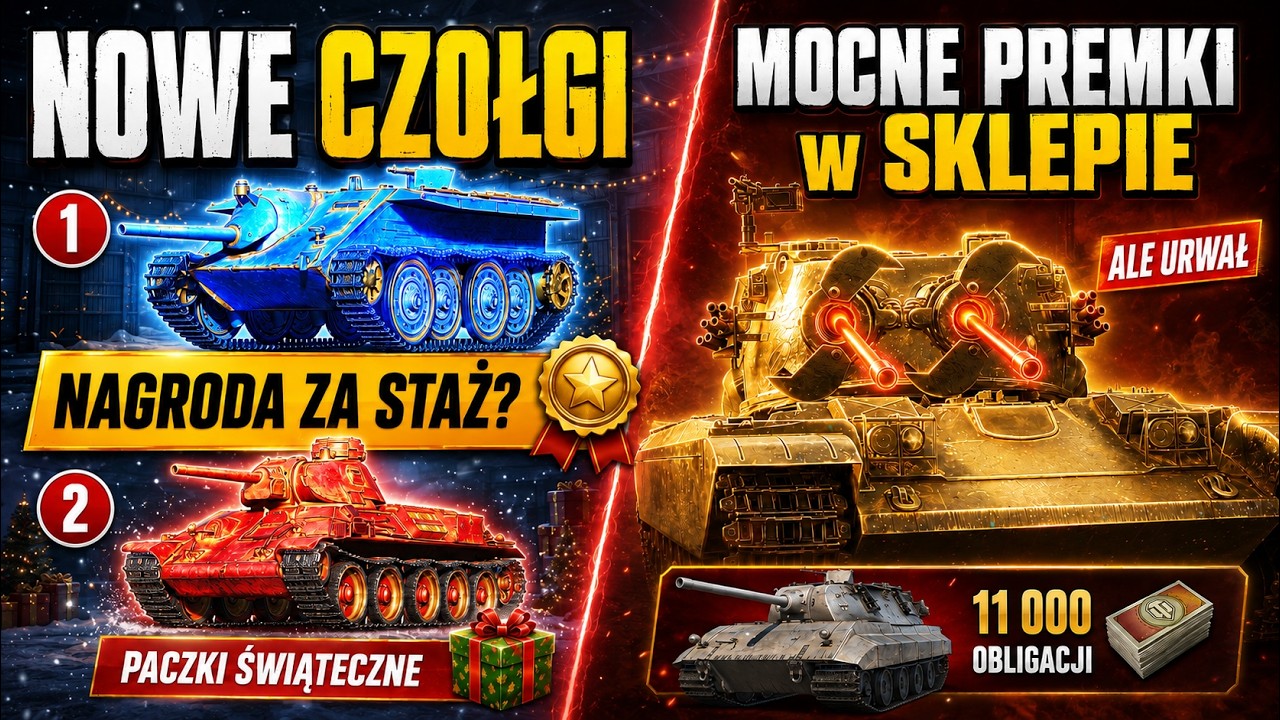 NOWE CZOŁGI za STAŻ lub do PACZEK! POTĘŻNE PREMKI w SKLEPIE!