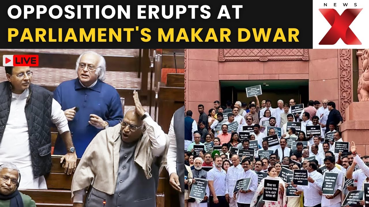 Opposition Protest LIVE: MPs Demonstrate at Parliament&rsquo;s Makar Dwar Against Centre