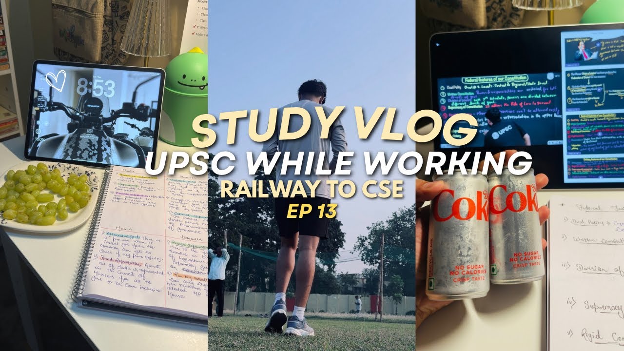 📚Study Vlog | Railway To UPSC CSE | MOTIVATION 