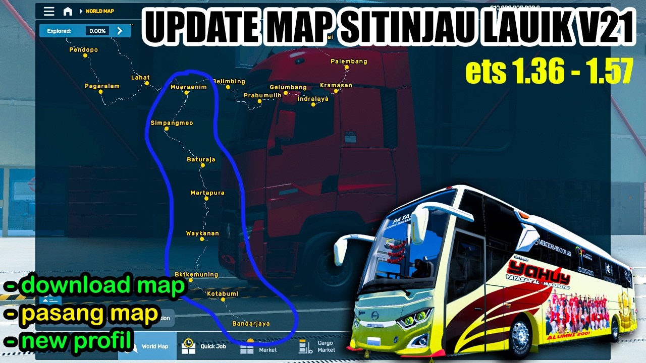 Free Update_Map sitinjau Lauik V21_ETS 1.36-1.57_FULL DLC || New Profil Map sitinjau ETS 2 1.57