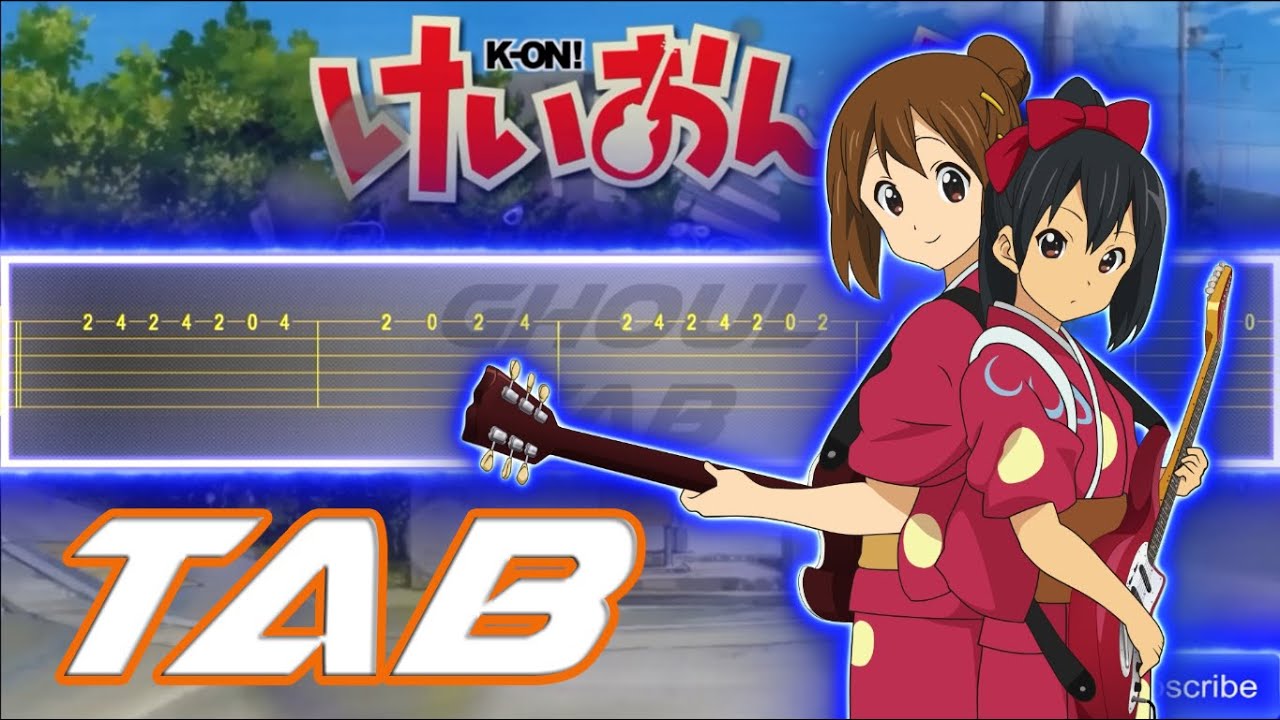 K-ON! - Fude Pen Boru Pen (Guitar Tab 譜 Tutorial)