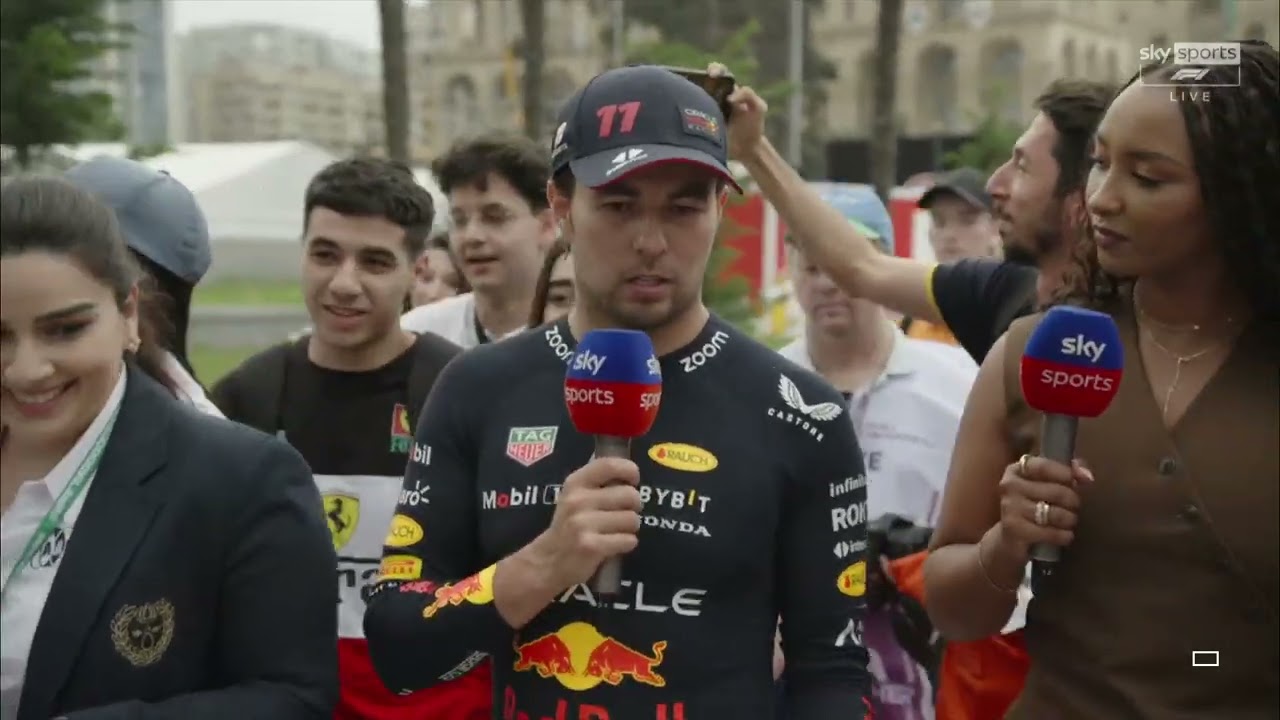 Sergio Perez Post-Race Win Paddock Walk Interview: Celebrating Victory at the Azerbaijan GP #F1
