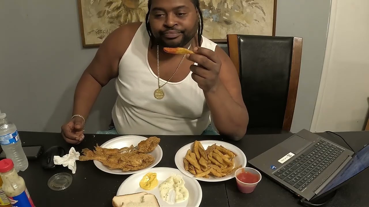 MukBang (Ep.9) Catfish & Potato Logs