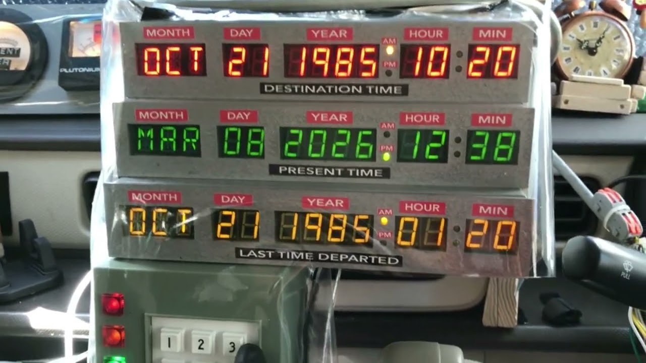 First, we set up a dummy radio, activated the time circuit, and time traveled.