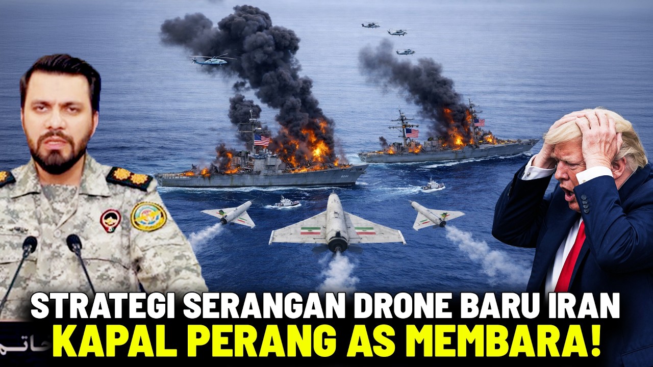 KAPAL PERANG AS TENGGELAM DI SELAT HORMUZ!? Strategi Serangan Drone Iran Pukul Mundur Armada Amerika