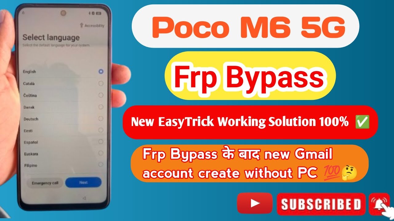 Poco M6 5G Frp Bypass New EasyTrick Working 💯 | Poco M6 5g Frp Bypass without PC ✅ Easy Solution 
