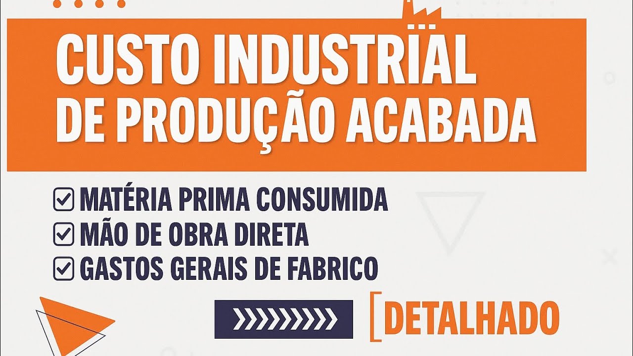 MAPA DE CUSTO INDUSTRIAL DE PRODUÇÃO ACABADA [CIPA] - EXERCÍCIO PRÁTICO