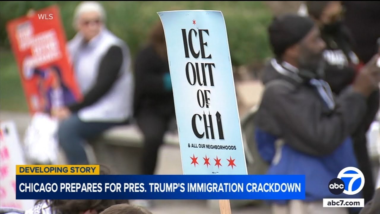 Massive crowds march through Chicago, criticize Trump