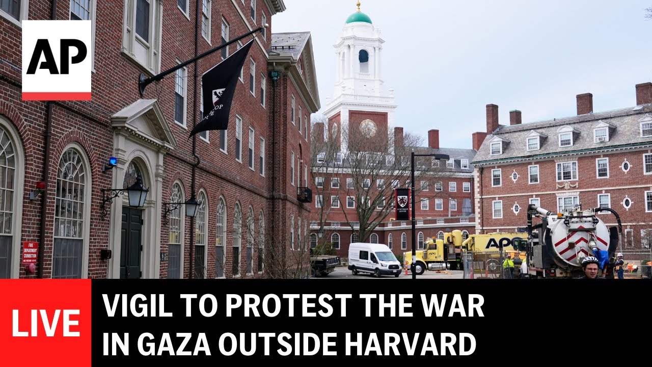 LIVE: Vigil to protest the war in Gaza outside Harvard ahead of its commencement