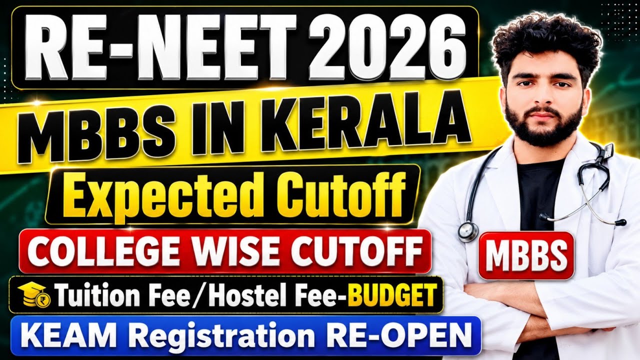 Kerala RE-NEET 2026 MBBS Expected Cutoff College-Wise | Fee Structure | Budget | KEAM Registratio...