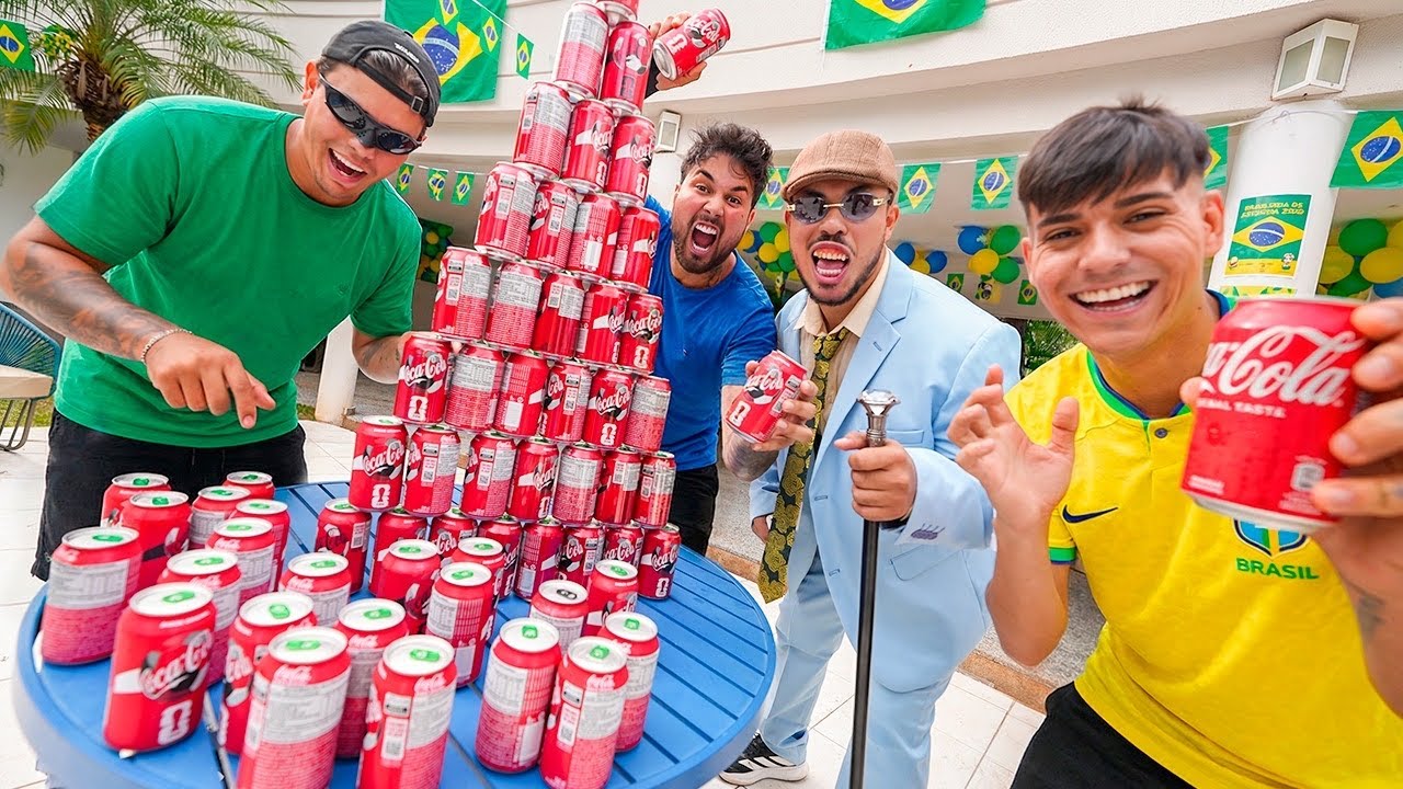 COMPREI TODAS AS COCA COLAS DO MERCADO e abri COM MEUS AMIGOS GOOOLLLLL