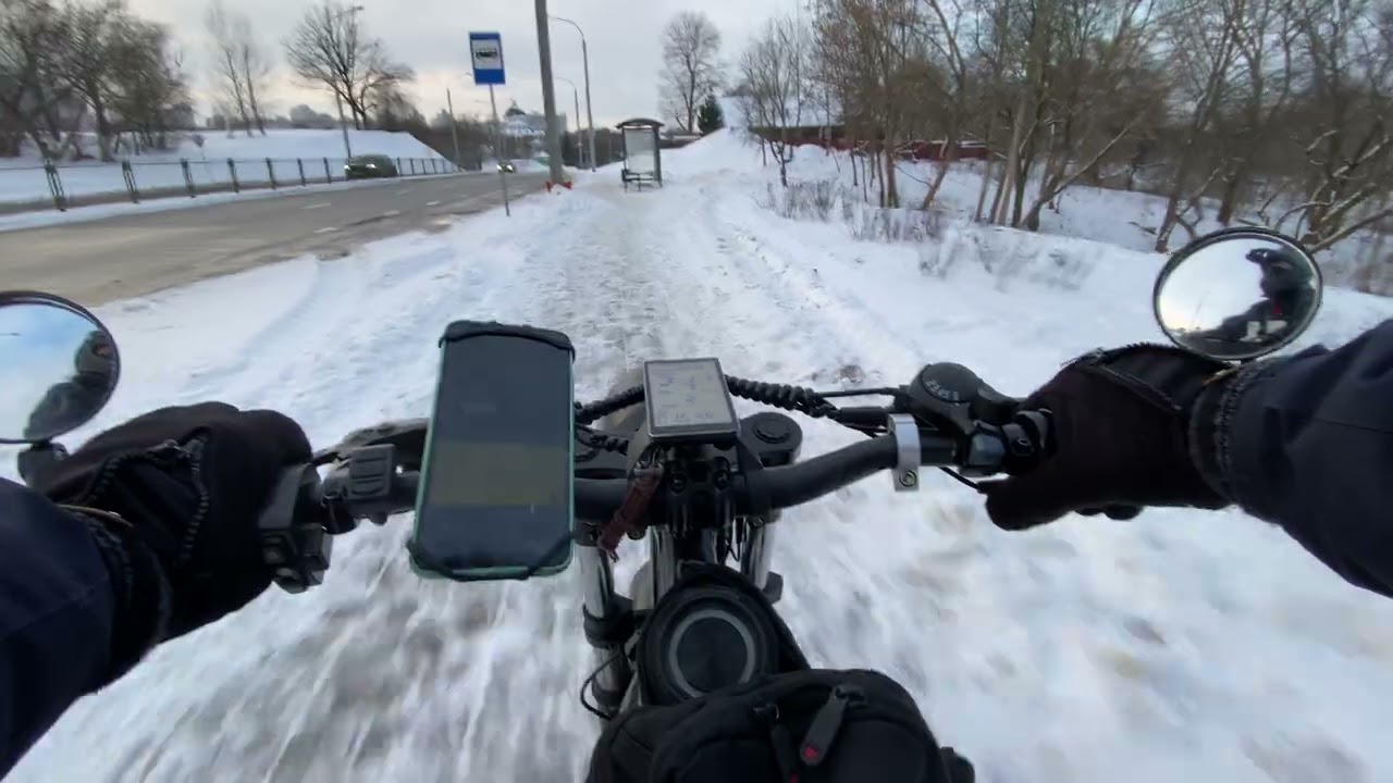 Kugoo v5 4 ЯНВАРЯ 2026 ЕДУ К ДРУГУ КАТАТЬСЯ НА ЛЫЖАХ #минск #беларусь #ebike #электровелосипед 