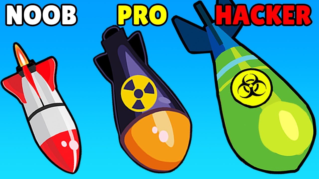 NOOB vs PRO vs HACKER in Bomb Evolution!