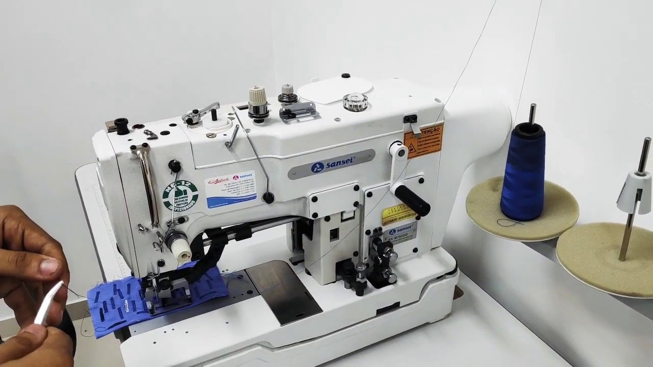 Caseadeira Direct drive Sansei SA-M782DD enfiando a linha.
