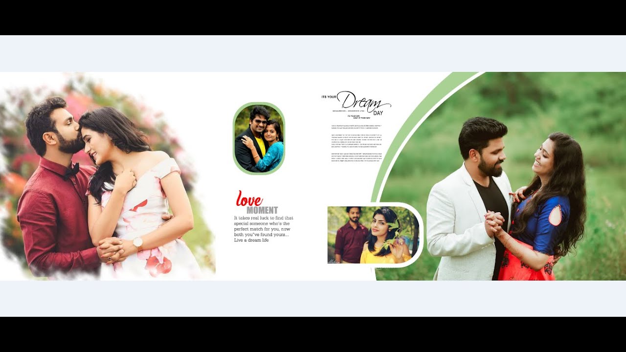 Creative Wedding Album Design Sheet in Photoshop Tutorial #WeddingAlbumDesign