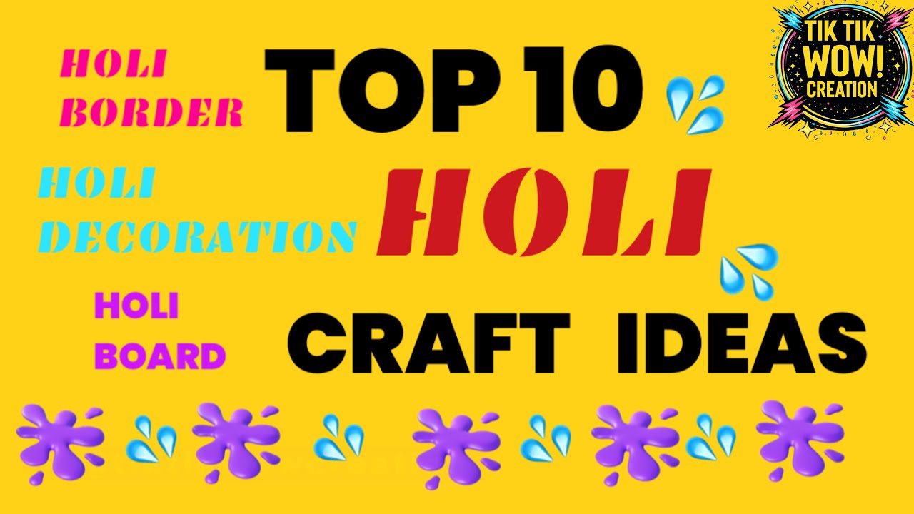 Holi Craft Ideas | Holi Craft | Easy Craft For Holi | Holi decoration ideas | Holi Board Decoration