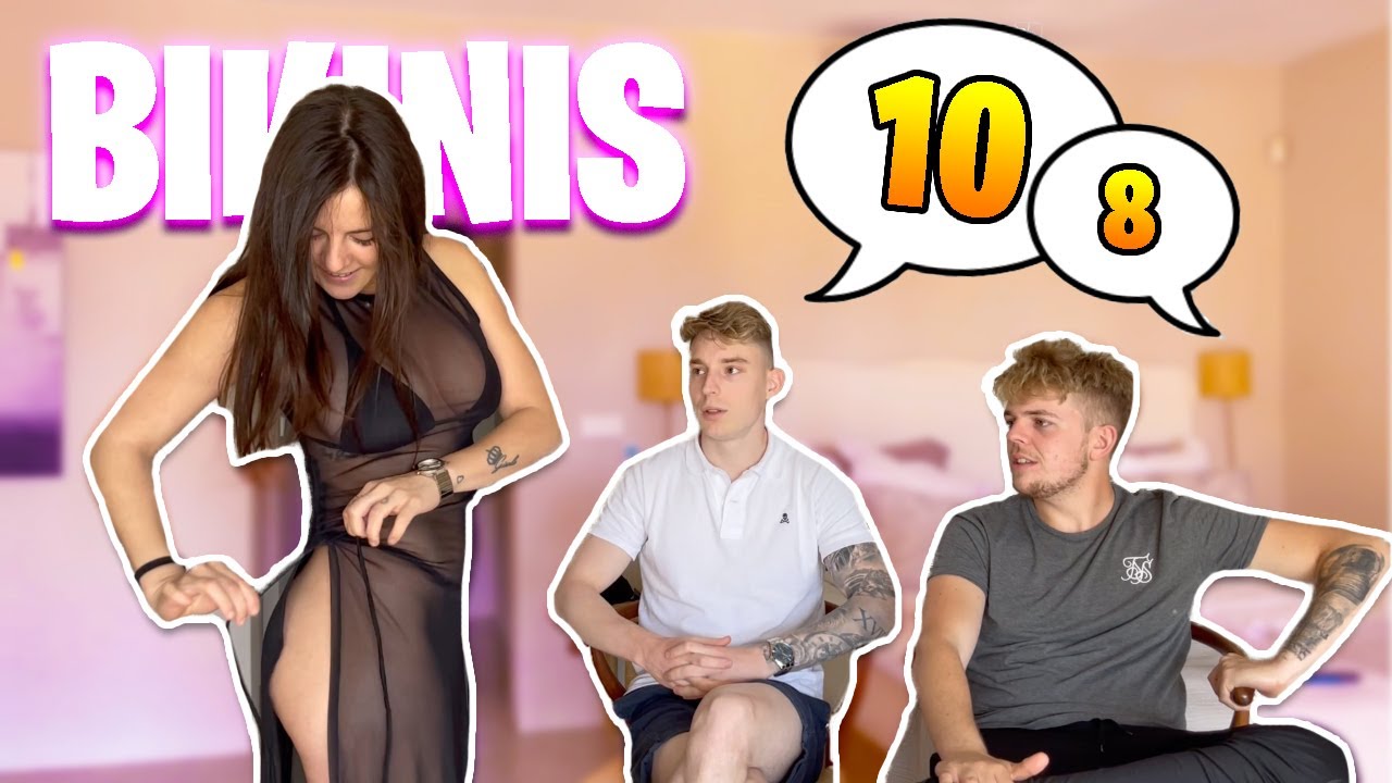 MI NOVIO Y MI AMIGO REACCIONAN A MIS BIKINIS DE VERANO ft Exi y oscarito * Mira su reacción *