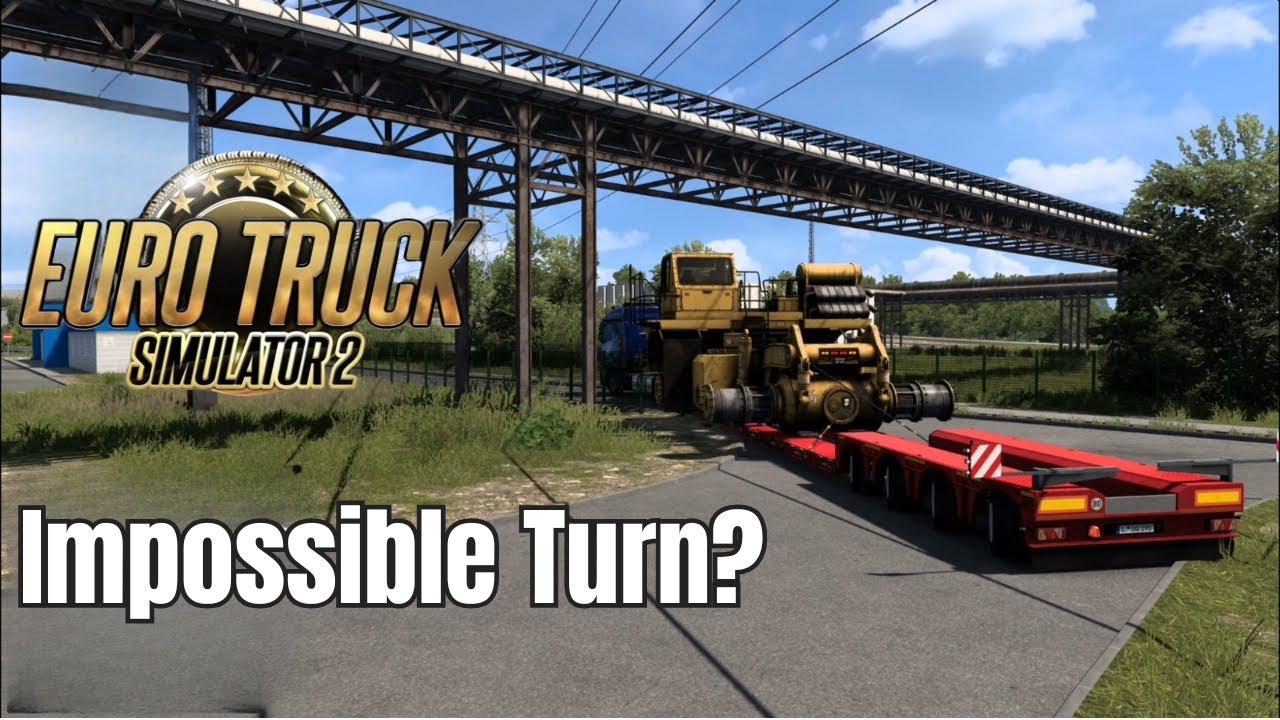 ETS2 Oversized Cargo Squeezing Under Low Bridge + Tight Turn Challenge!