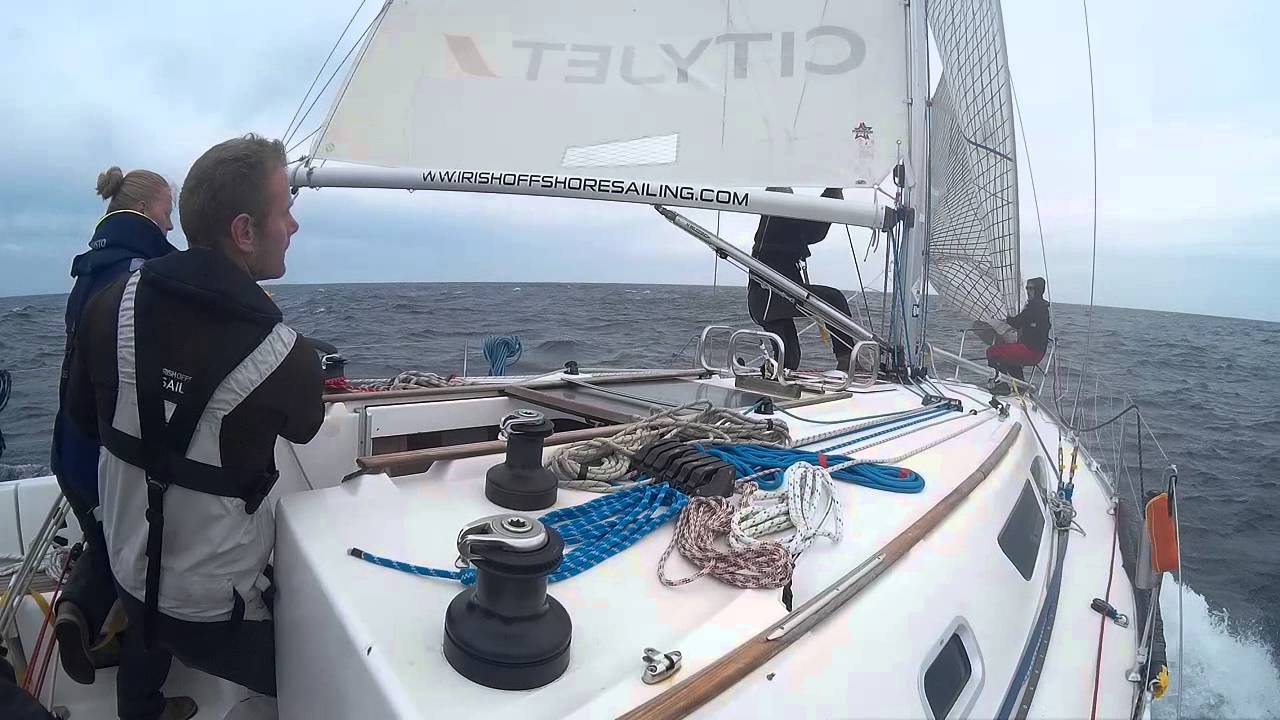 Reefing in Heavy Weather off Tory Island, Round Ireland 2014