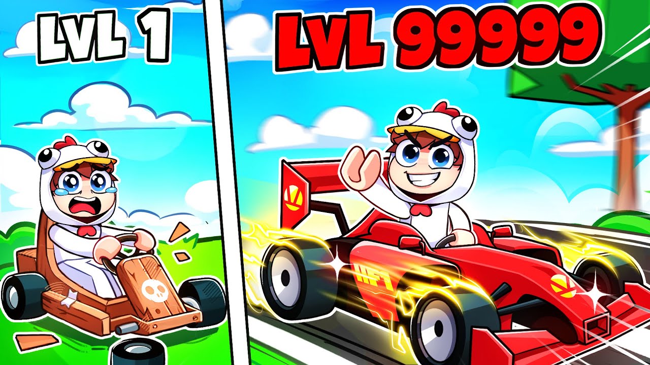 Niveau 1 Noob vs Niveau 999 Hacker KART F1 le plus RAPIDE sur Roblox !