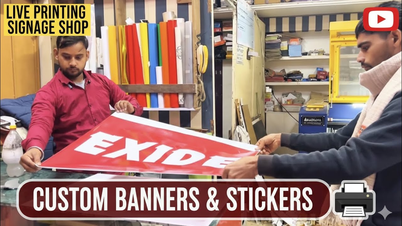 Custom Banners & Stickers Printing | Flex Board & Vinyl Work Live Printing Signage Shop