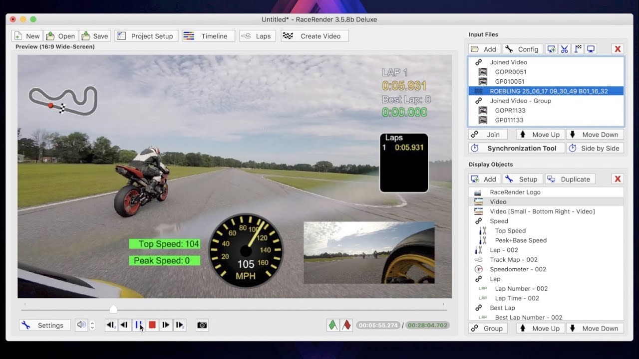 How to Overlay Data On Your Track Videos - Race Render 3 and Moto D Start Next