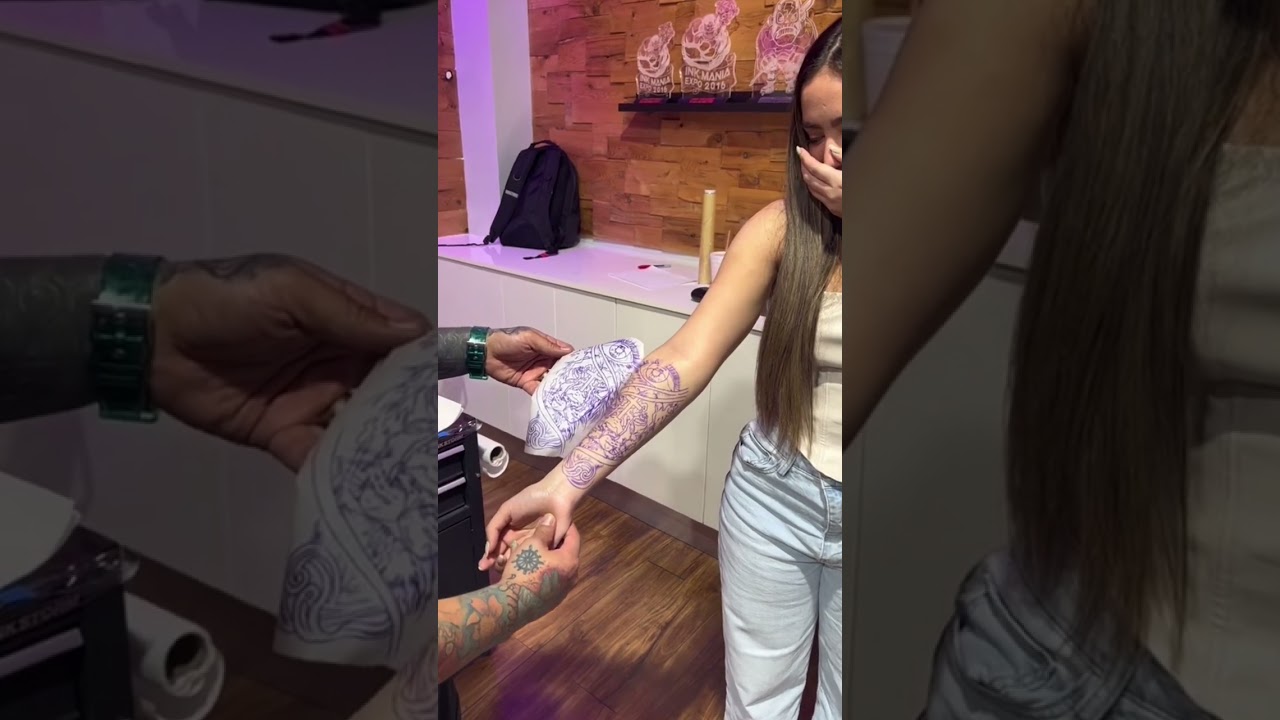 ME TATU&Eacute; TODO EL BRAZO!🤭 #makeup #story #chisme #beauty #tips #viral #tattoo #tatuajes #maquillaje