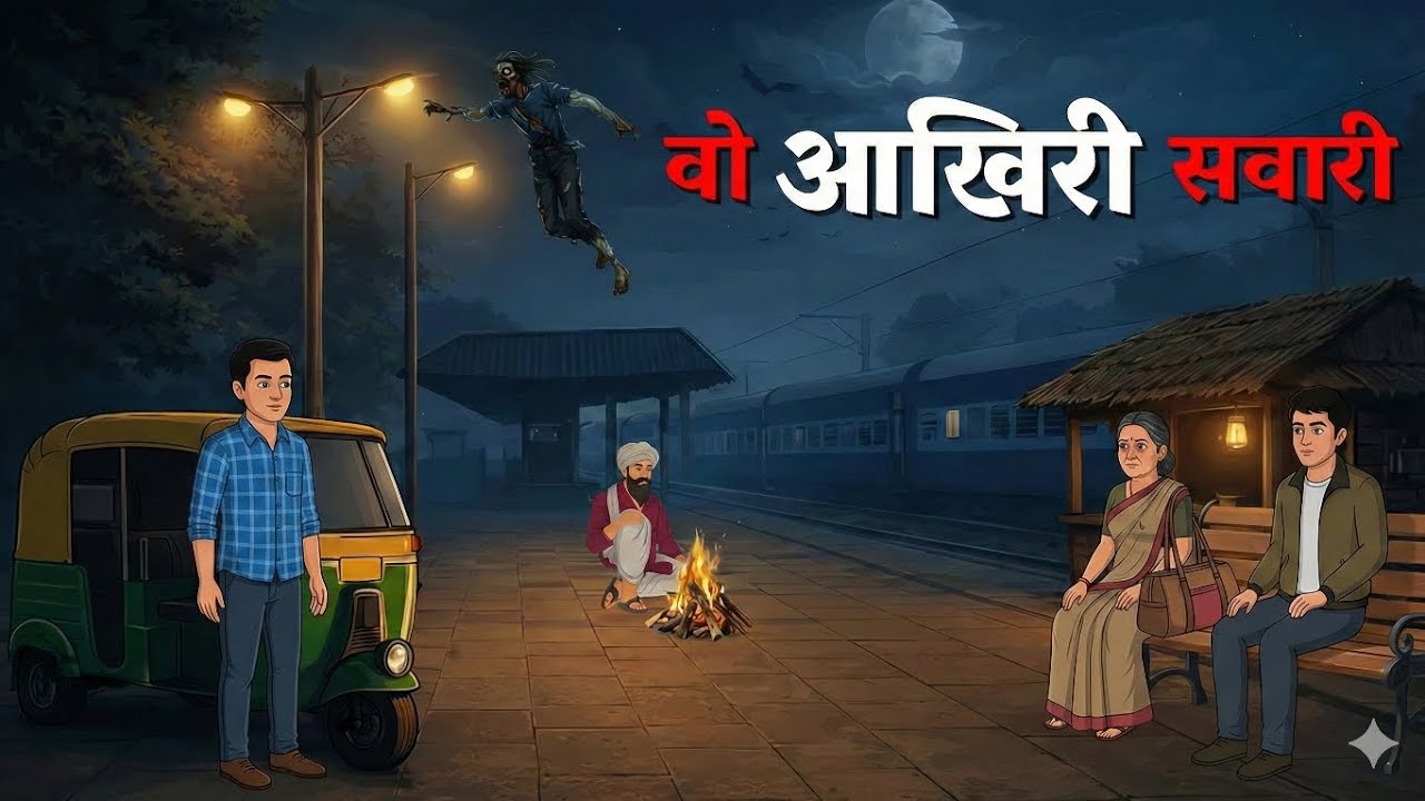 आख़िरी सवारी 🚗 | 25 साल पुराने पाप की डरावनी वापसी 😱 | Hindi Horror Cartoon Story