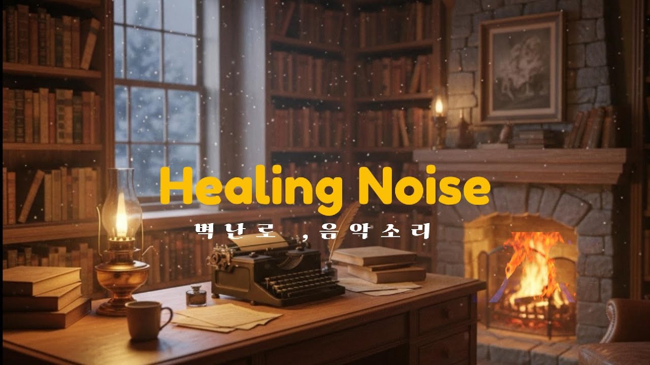 힐링노이즈 추운 겨울, 당신을 안아줄 따뜻한 장작 불꽃의 마법 | 뇌가 편안해지는 피아노 연주와 불멍 #힐링노이즈 #힐링 #불멍 #심리안정 #ASMR #벽난로소리 #장작소리 #불멍