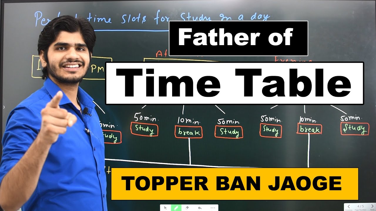 Father of Time Table |🔥टॉपर बना देगा | इसे Follow कर लो