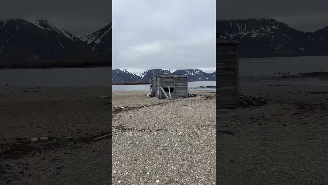 Polar Bear resistant old cabin in Svalbard 🐻&zwj;❄️🏠🏔️🥶 #arctic #norway #history #nature #mountains