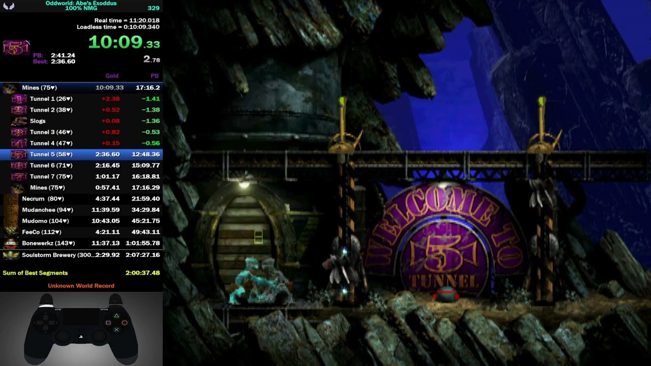 Abe's Exoddus 100% NMG Speedrun in 2:06:07