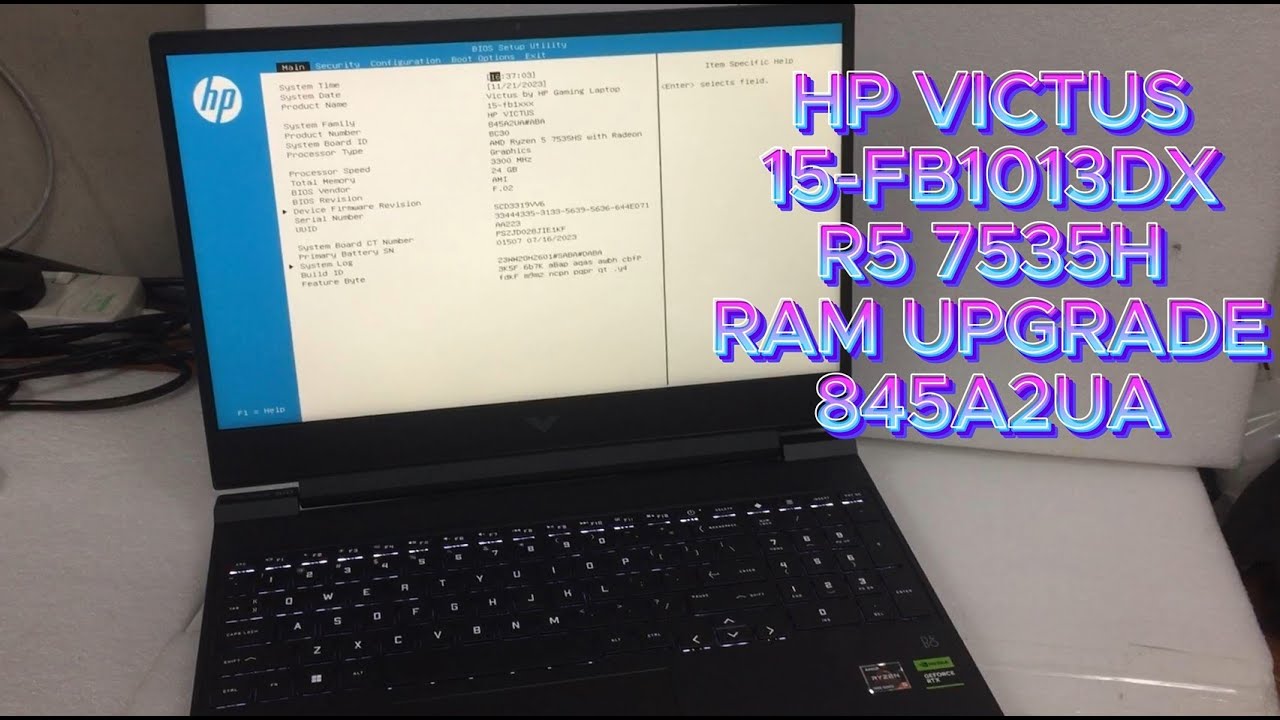 HP Victus 15-FB1013DX R5 7535HS RAM upgrade | 845A2UA | Unboxing!!