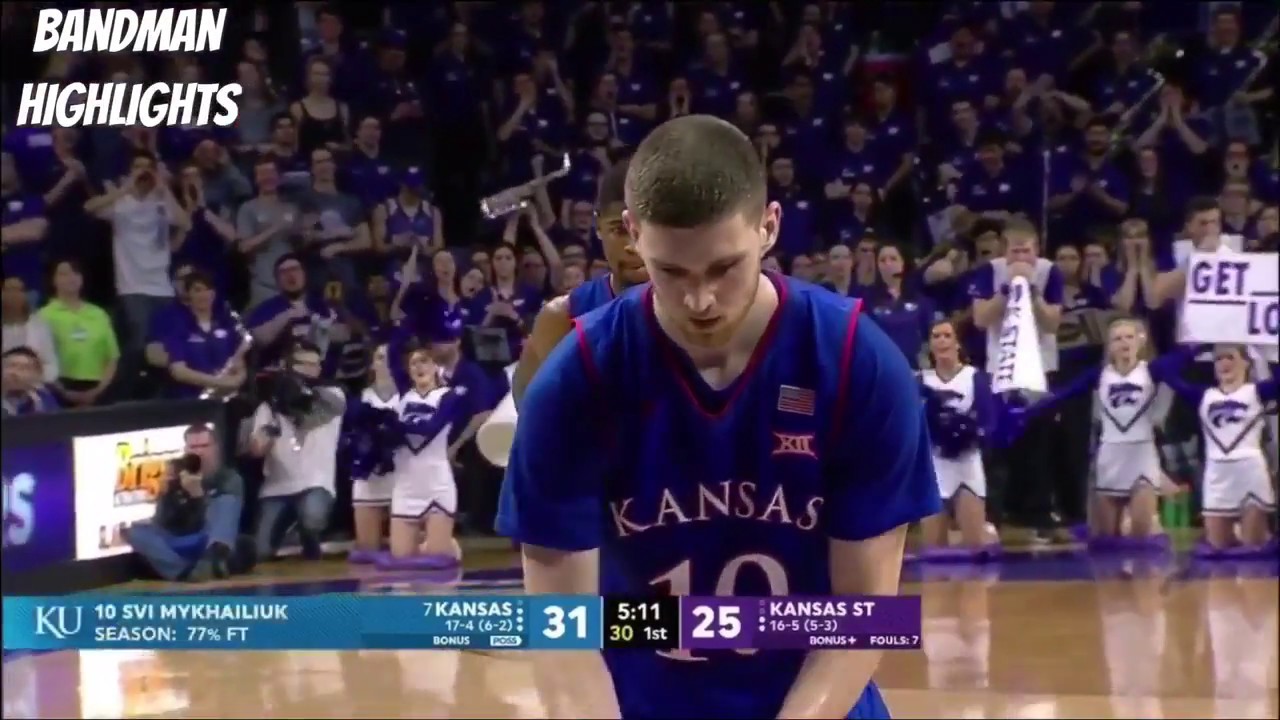 Sviatoslav Mykhailiuk Kansas vs Kansas State/1.29.18/Highlights/22pts 7reb