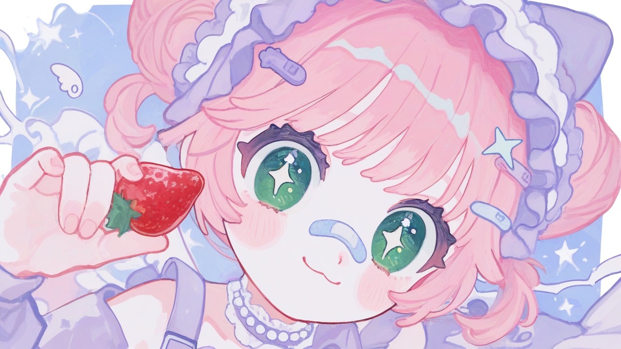🍓 Strawberry Café Study Time | Cute Kawaii BGM for Studying & Relaxing
