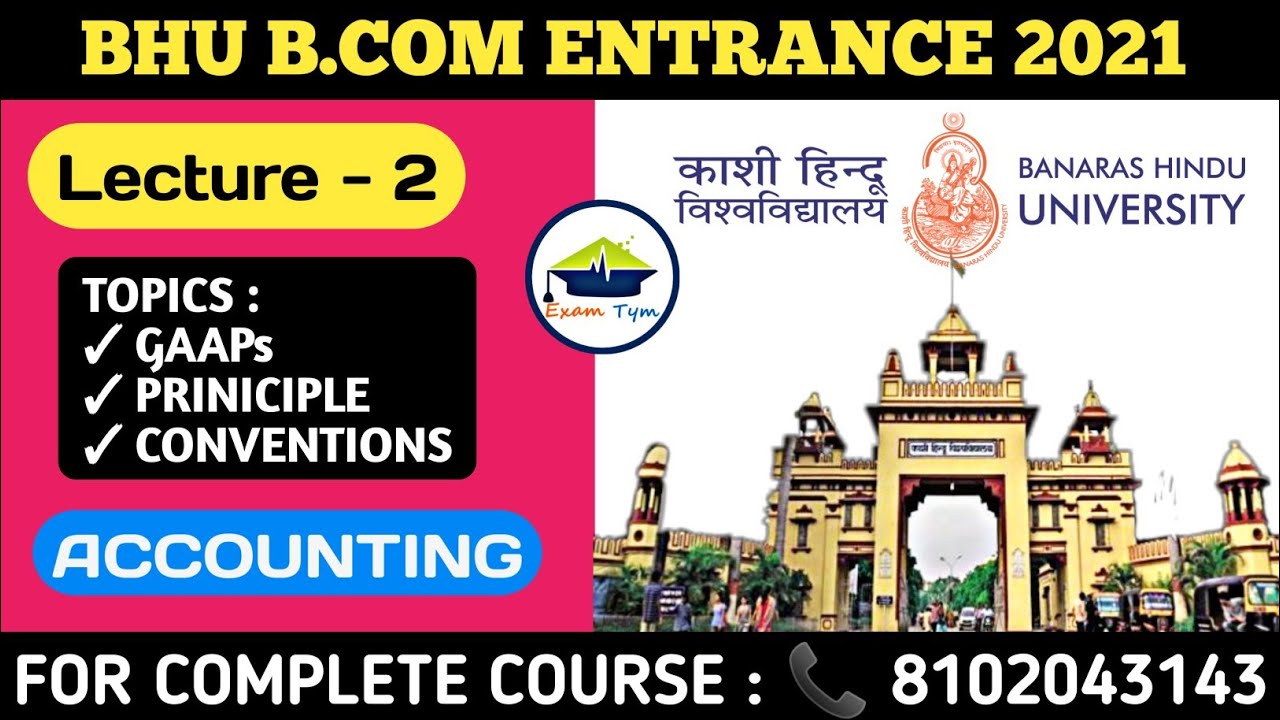 LECTURE - 2 || ACCOUNTING || BHU B.COM ENTRANCE EXAM 2021