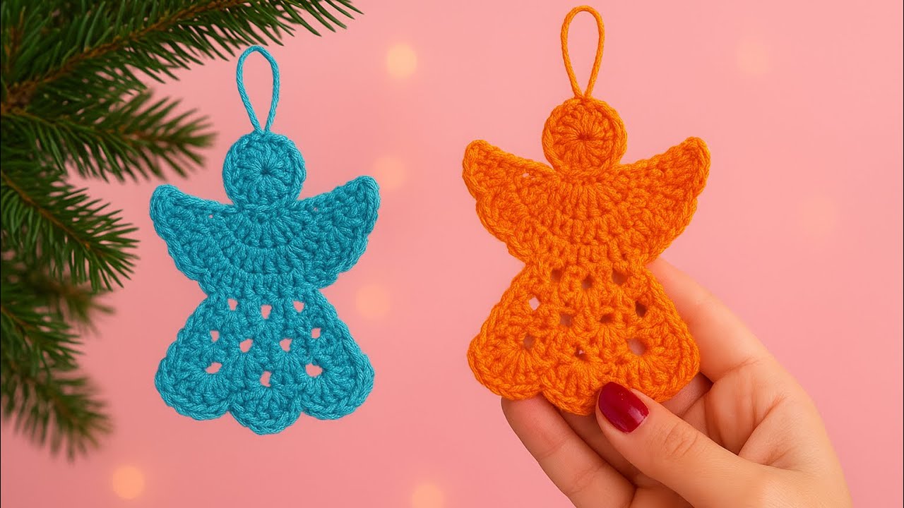 How to Crochet a Beautiful Angel 🪽🎄Easy Christmas Decoration Tutorial