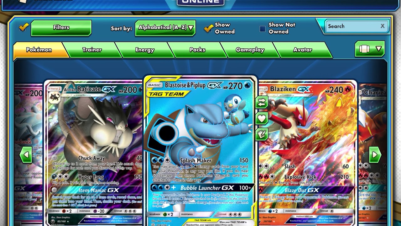 Collection cartes Pok&eacute;mon TCG online
