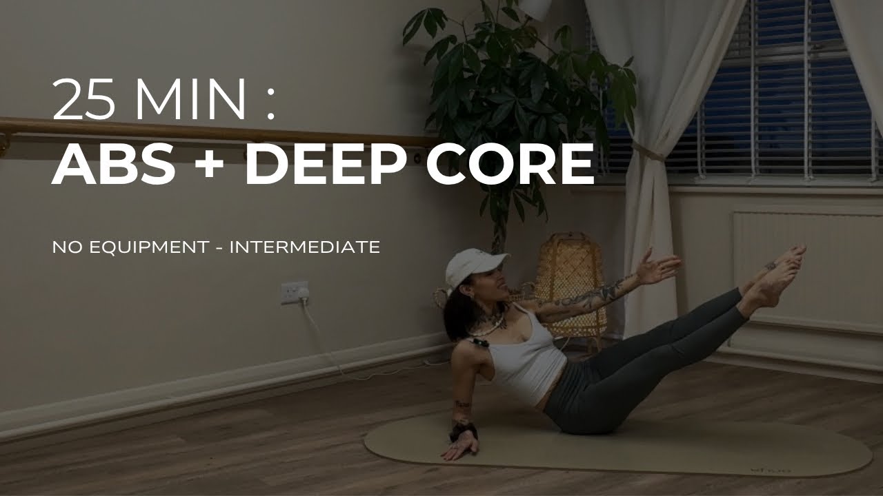 25 MIN DEEP CORE & ABS FLOW | POWER PILATES SCULPT (NO EQUIPMENT)