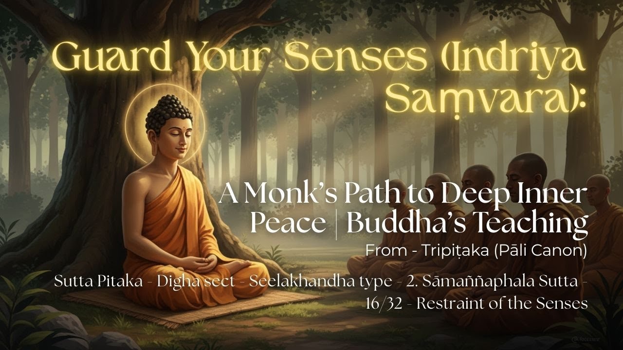 Guard Your Senses (Indriya Saṃvara): A Monk’s Path to Deep Inner Peace | Buddha’s Teaching