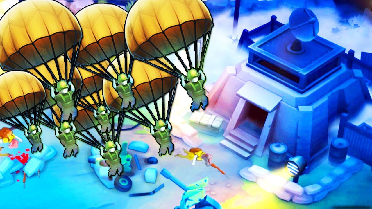 MASSIVE Paratrooper INVASION to DESTROY The Base! - Guns Up