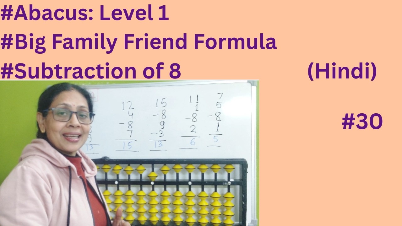 Live Class- Abacus -Level 1 II Addition and Subtraction I Small and Big Friend Family Formula