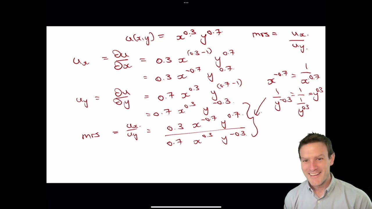 3.3 The diminishing marginal rate of substitution with Cobb-Douglas utility