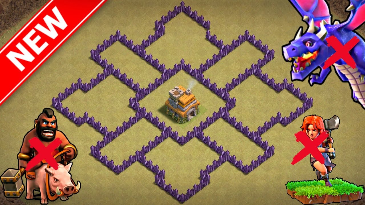 New Best Th7 War Base with Link 2021! Top Th7 War Base Layout Copy Link! Anti Dragon! Anti 3 Star!