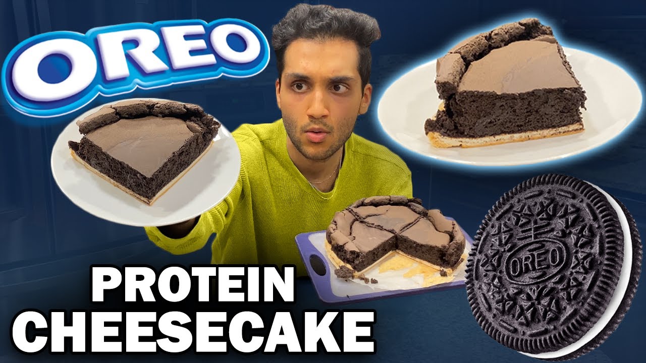 BEST OREO Protein Cheesecake! || Low Calorie, Healthy OREO Cheesecake on top of a Fluffy Cloud Crust