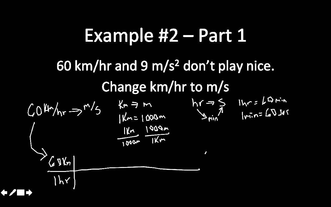 Acceleration Calculations - Deceleration