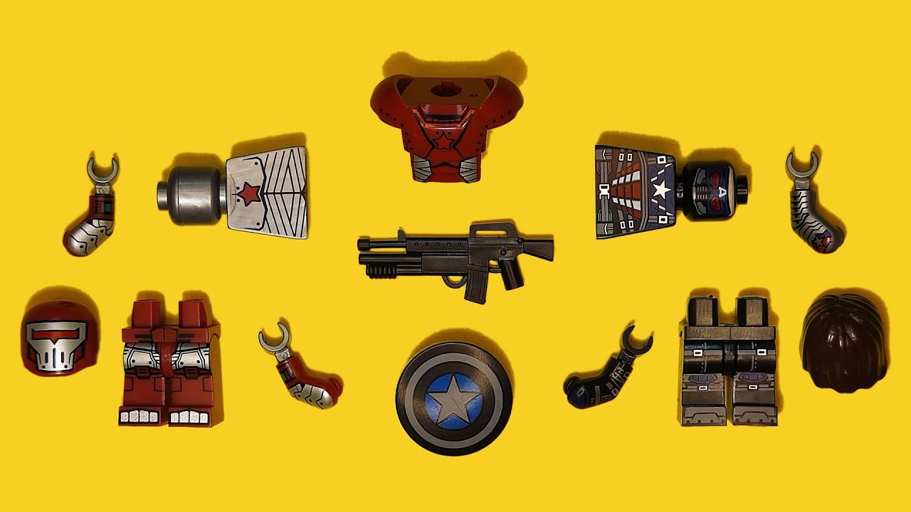 LEGO Captain America (Bucky Barnes) & Crimson Dynamo | Unofficial Minifigure | Marvel