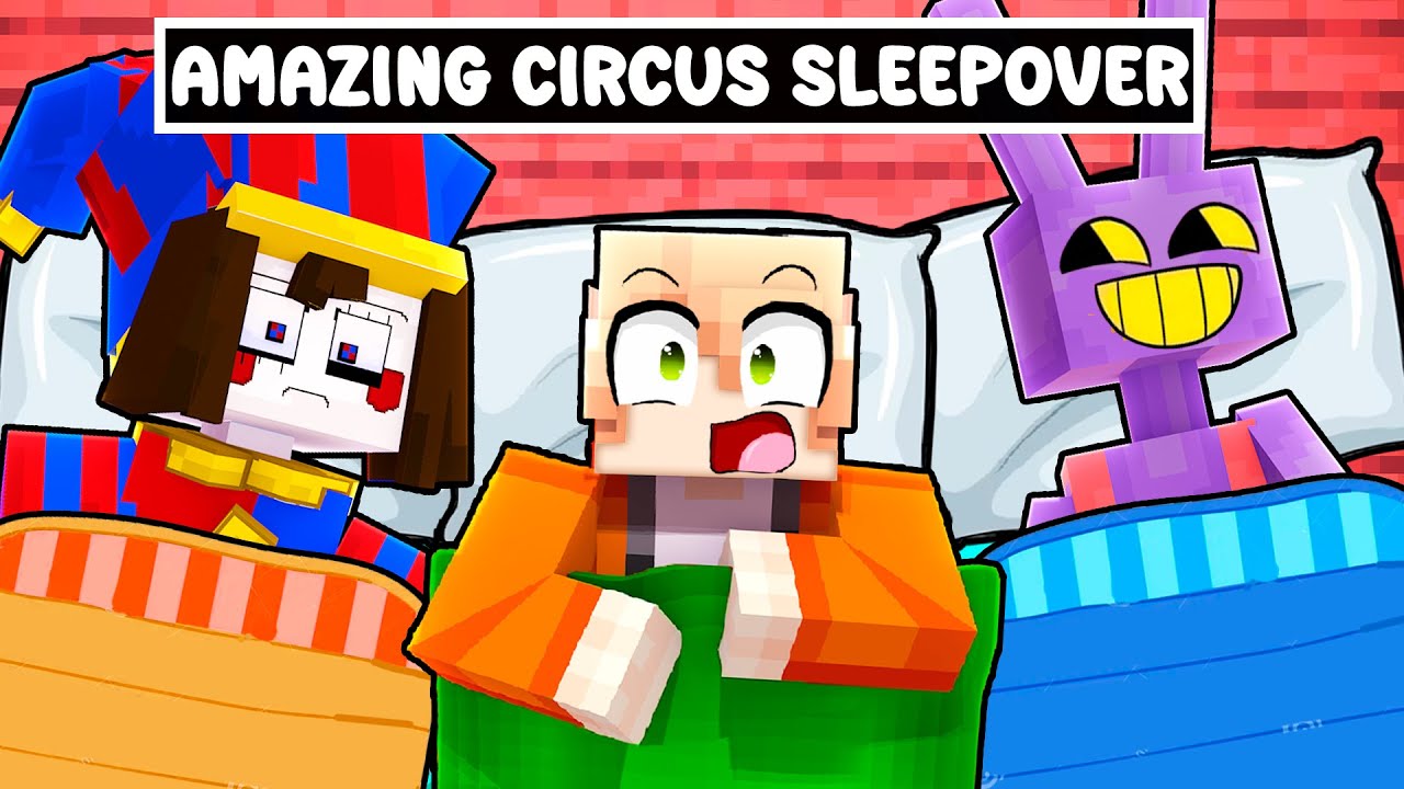 ONE BOY Stuck at a AMAZING DIGITAL CIRCUS SLEEPOVER!