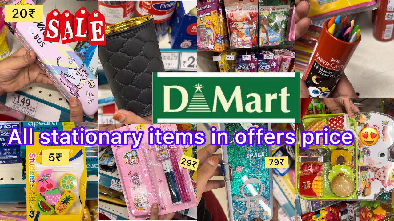 Dmart stationary items | all products under ₹99😱cheap & useful stationary products latest offers