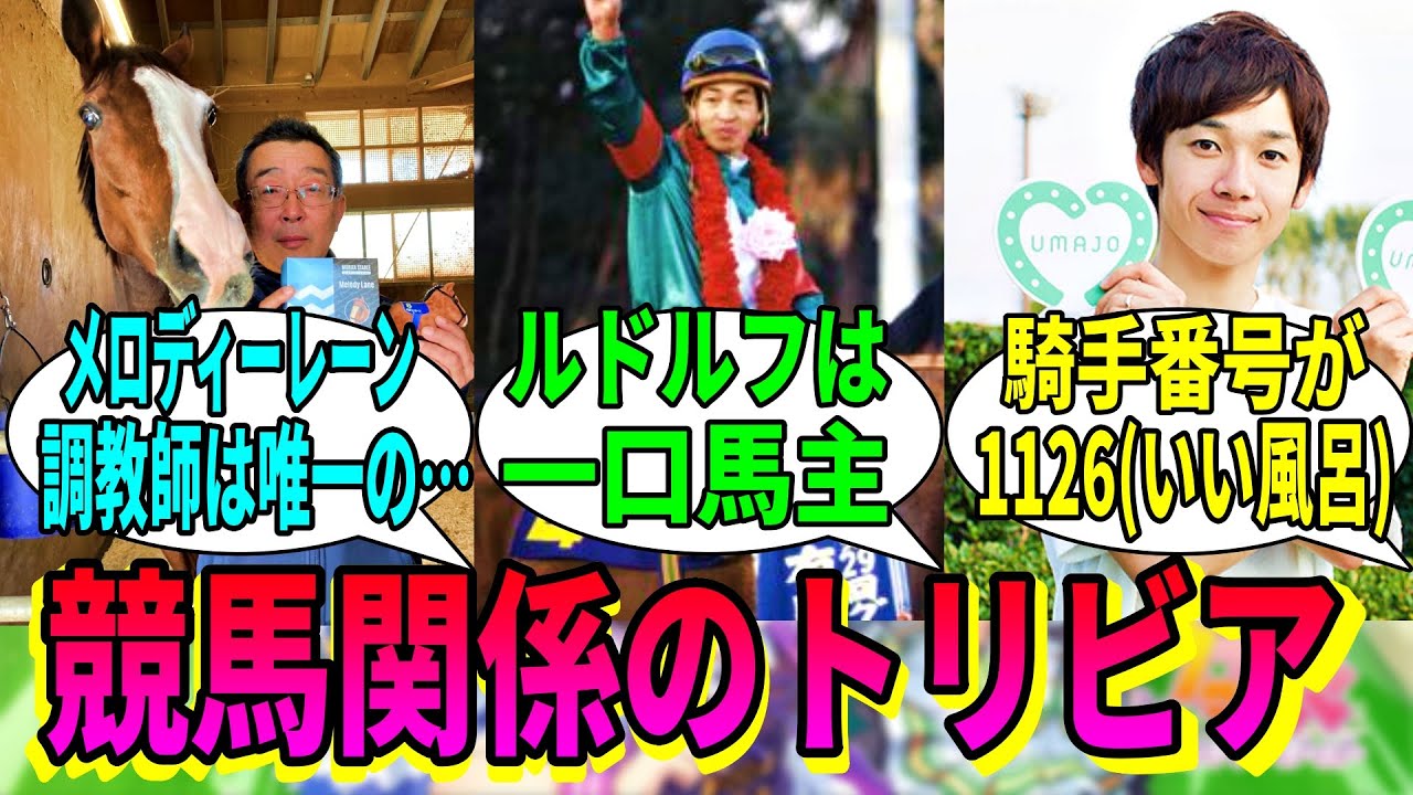 【競馬の反応集】「競馬関係のトリビアを集めてみる」に対する視聴者の反応集